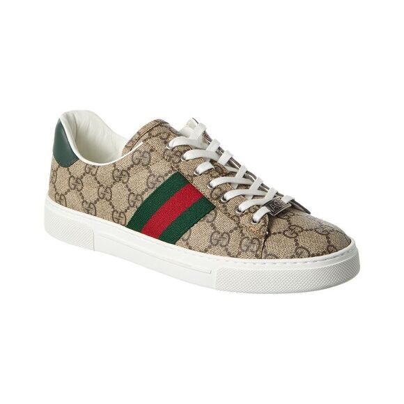 Gucci Handbags - Gucci Ace Gg Supreme Canvas & Leather Sneaker, Green